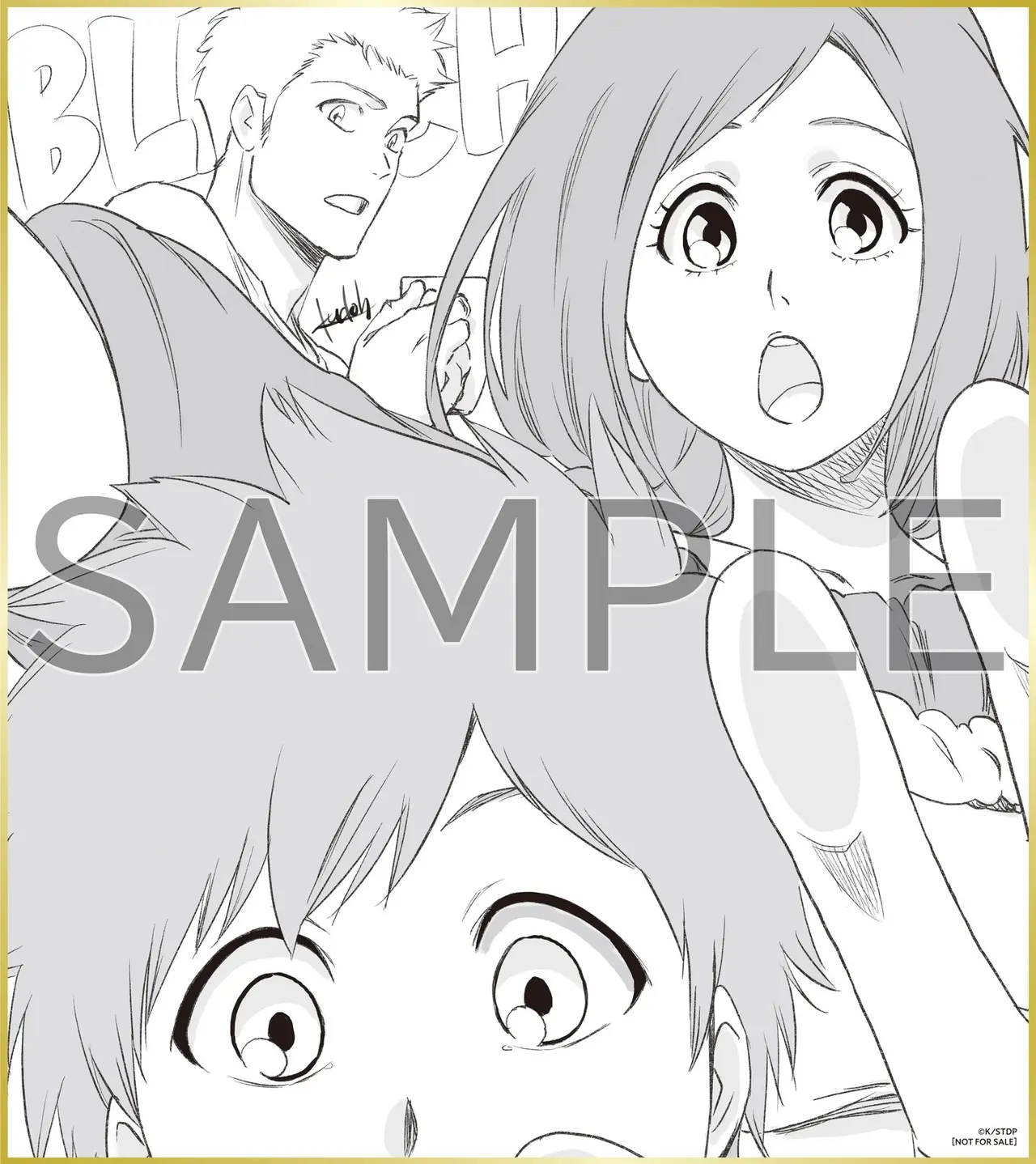 Shikishi de regalo común ilustrada por Masashi Kudō, diseñador de personajes, para el Blu-ray y DVD de Bleach: La guerra sangrienta de los mil años IV.