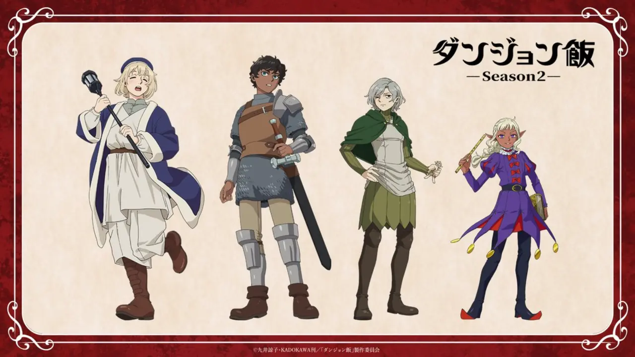Primer vistazo a los diseños de la temporada 2 de Delicious in Dungeon.