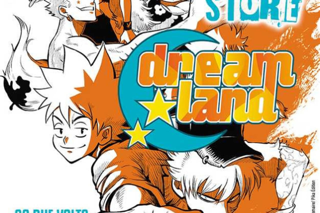 Zona de tienda con productos exclusivos del aniversario de Dreamland.