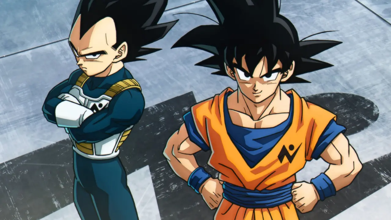 Vegeta con su aura púrpura en el remake de Dragon Ball Super.