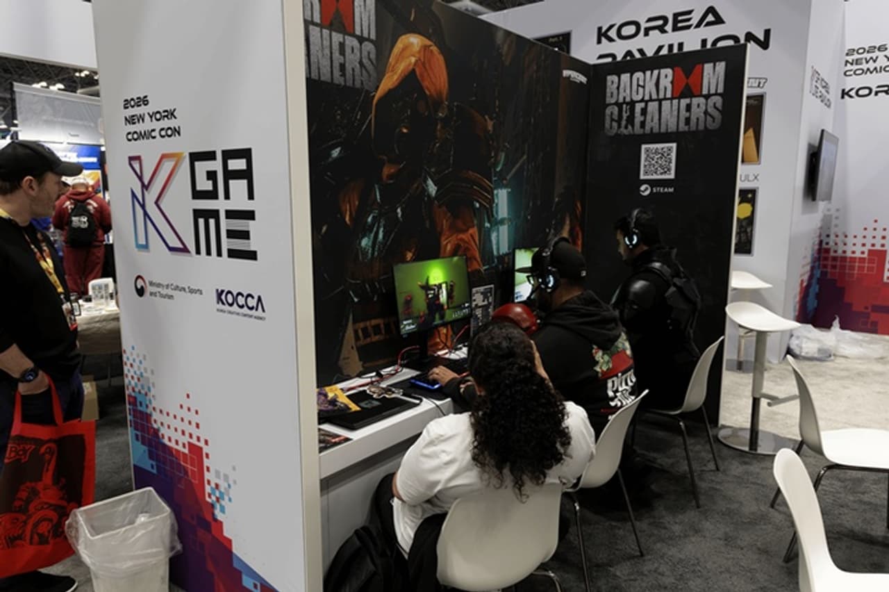 Panorámica del pabellón coreano en la New York Comic Con 2026.