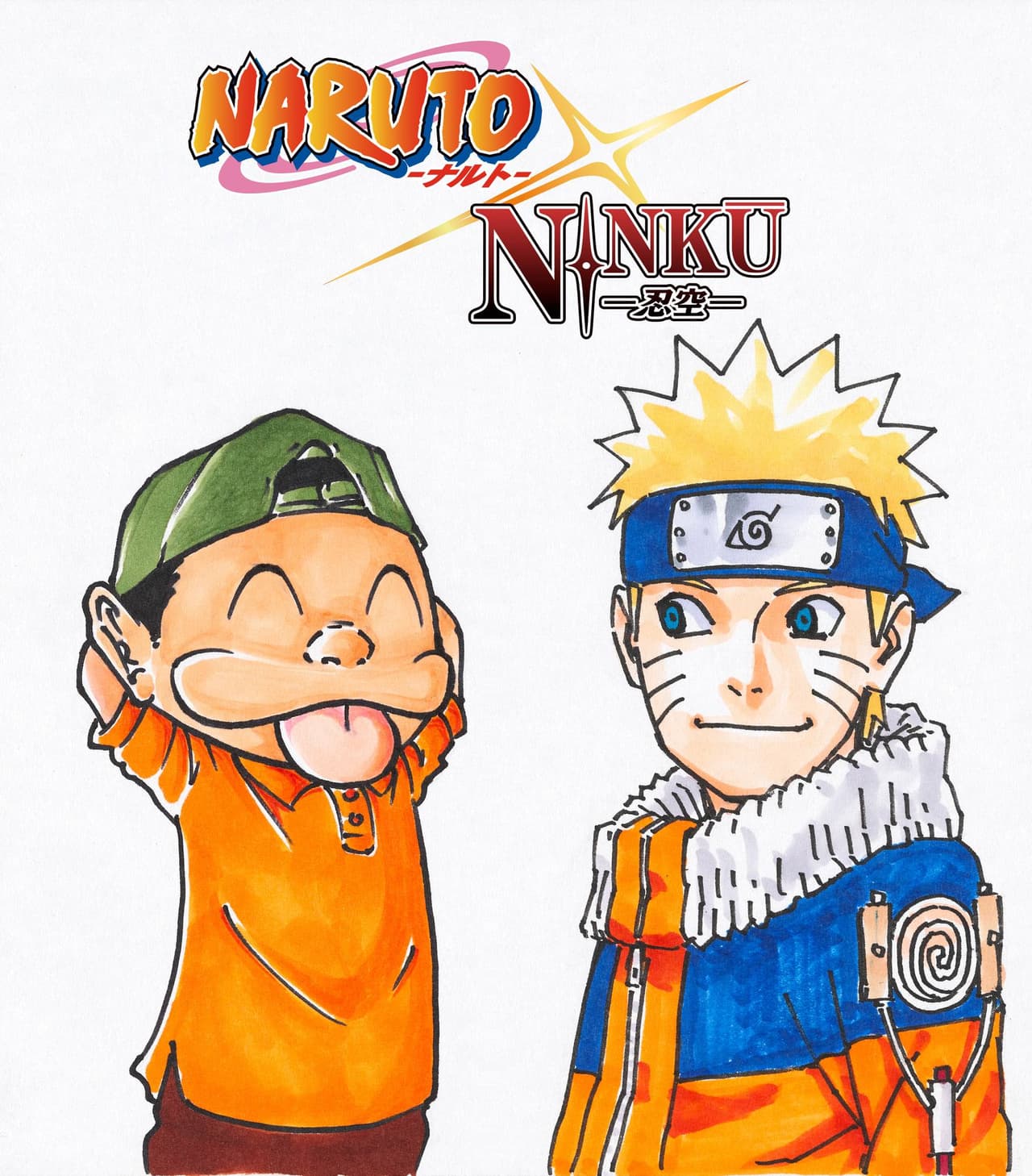 Ilustración especial del crossover con Fūsuke y Naruto.