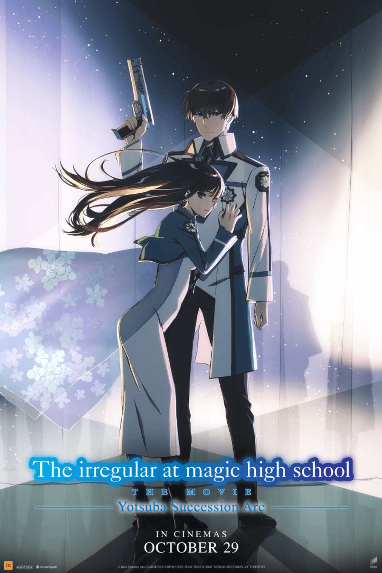Póster de la película The Irregular at Magic High School con los dos personajes principales.