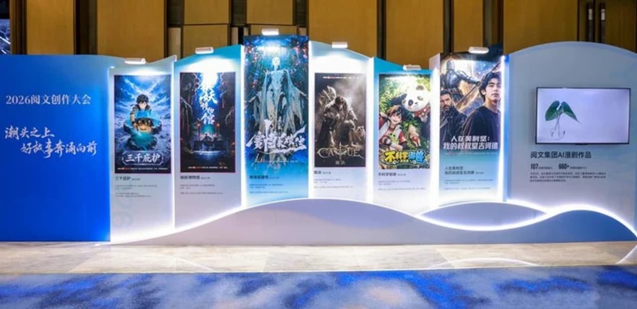 Carteles de los primeros proyectos de anime con IA presentados por Wenku.