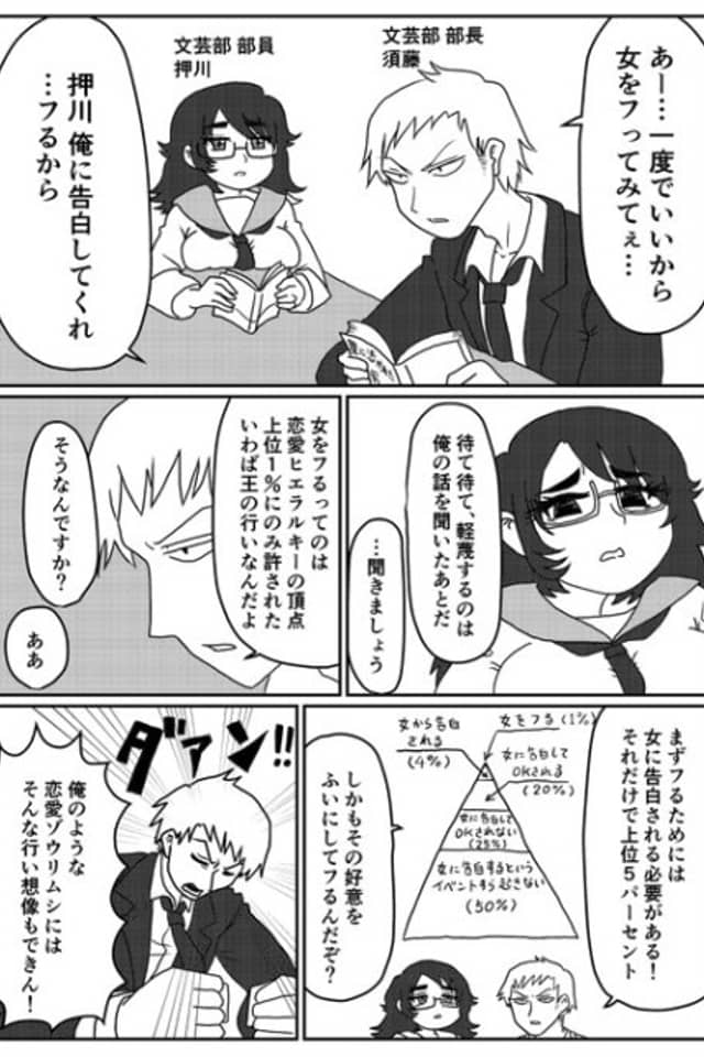 A story about a senpai who wants to reject a girl at least once.